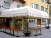 Copertura su misura in tela impermeabilizzata per telaio gazebo dehor - Anno 2003