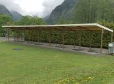 Cop0ertura in PVC postazioni di prova campo da golf. Anno 2016